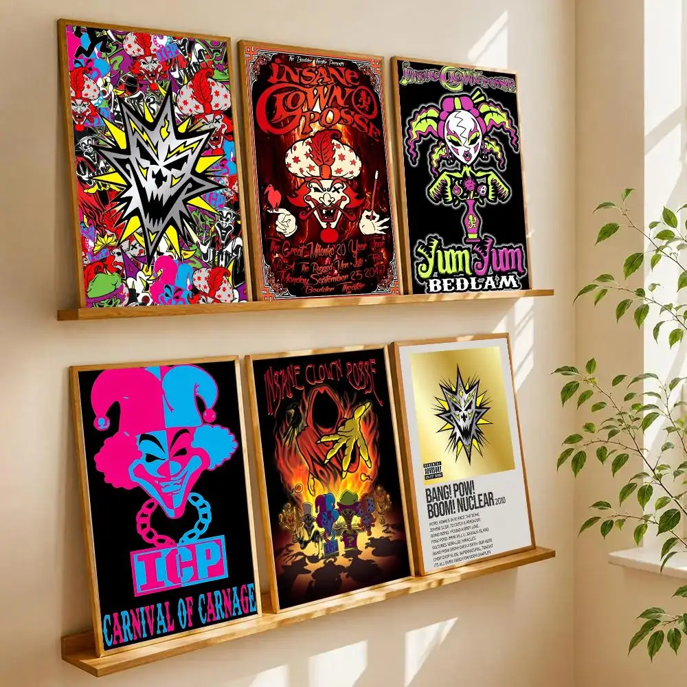 Pop Band I-Insane Clown Posse Poster Self Adhesive Wall Art Decor for Bedroom Living Room Office Home Decor Gift