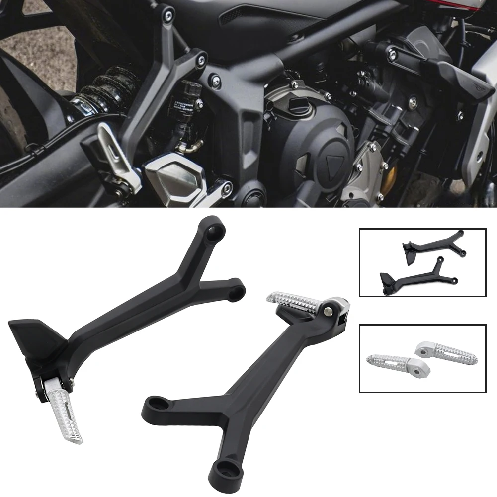 

Для Trident 660 Trident 660 2021-2025 2022 2023 2024, комплект подножек для заднего пассажира мотоцикла, кронштейн для подставки для ног, полный комплект