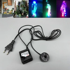 Pompa Submersible 220V 3W Empat Lampu LED Pompa Air Mancur Bebatuan Bercahaya Kolam Akuarium Steker Uni Eropa Lansekap DIY180L / H Pompa Air 10 pompa submersible penjualan terbaik 220v - №