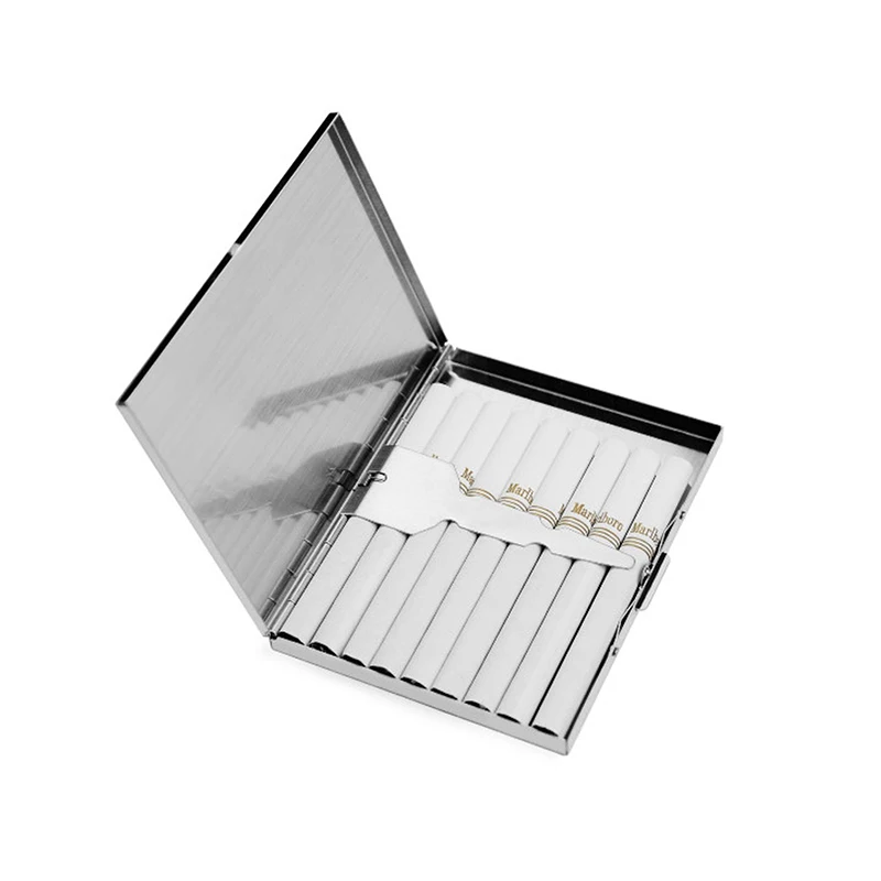 Silver Stainless Steel Extra Slim Cigarette Case/ Box