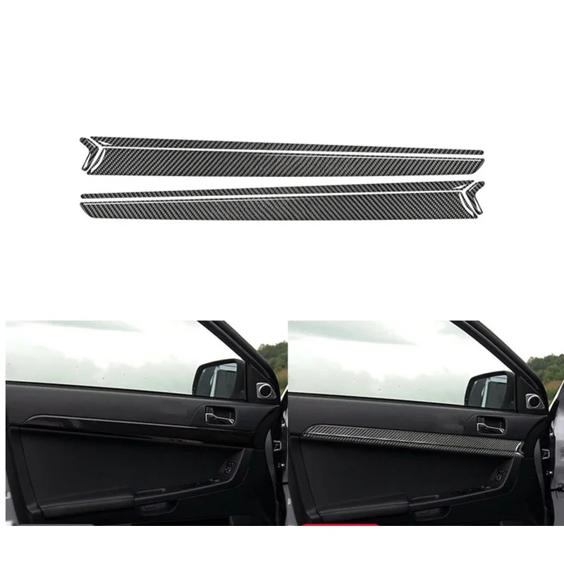 

Carbon Fiber Sticker Car By Panel Trim Strips For Mitsubishi Lancer EVO X MR 2008-2015 Interior Accessories