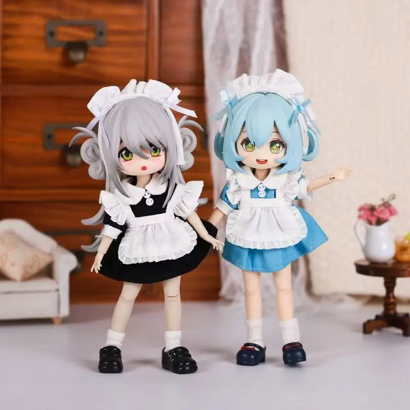For Obitsu 11 Doll Maid Style Cute Dress Clothes Suit For OB11 Gsc 1/12 Bjd Body Doll Outfit Clothes Gift Idea