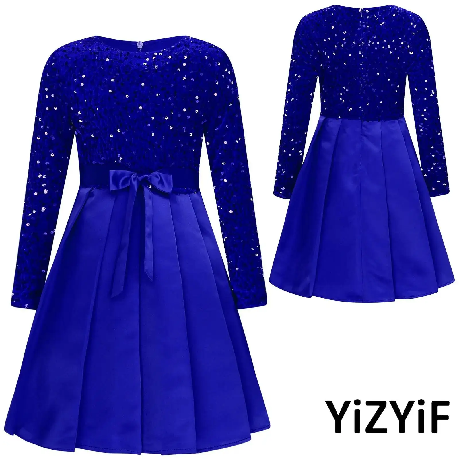

Deluxe Christmas Celebration Dress for Girls Shimmering Sequin Party Gown Princess Dress Up Dresses for Holiday Occasions Wear