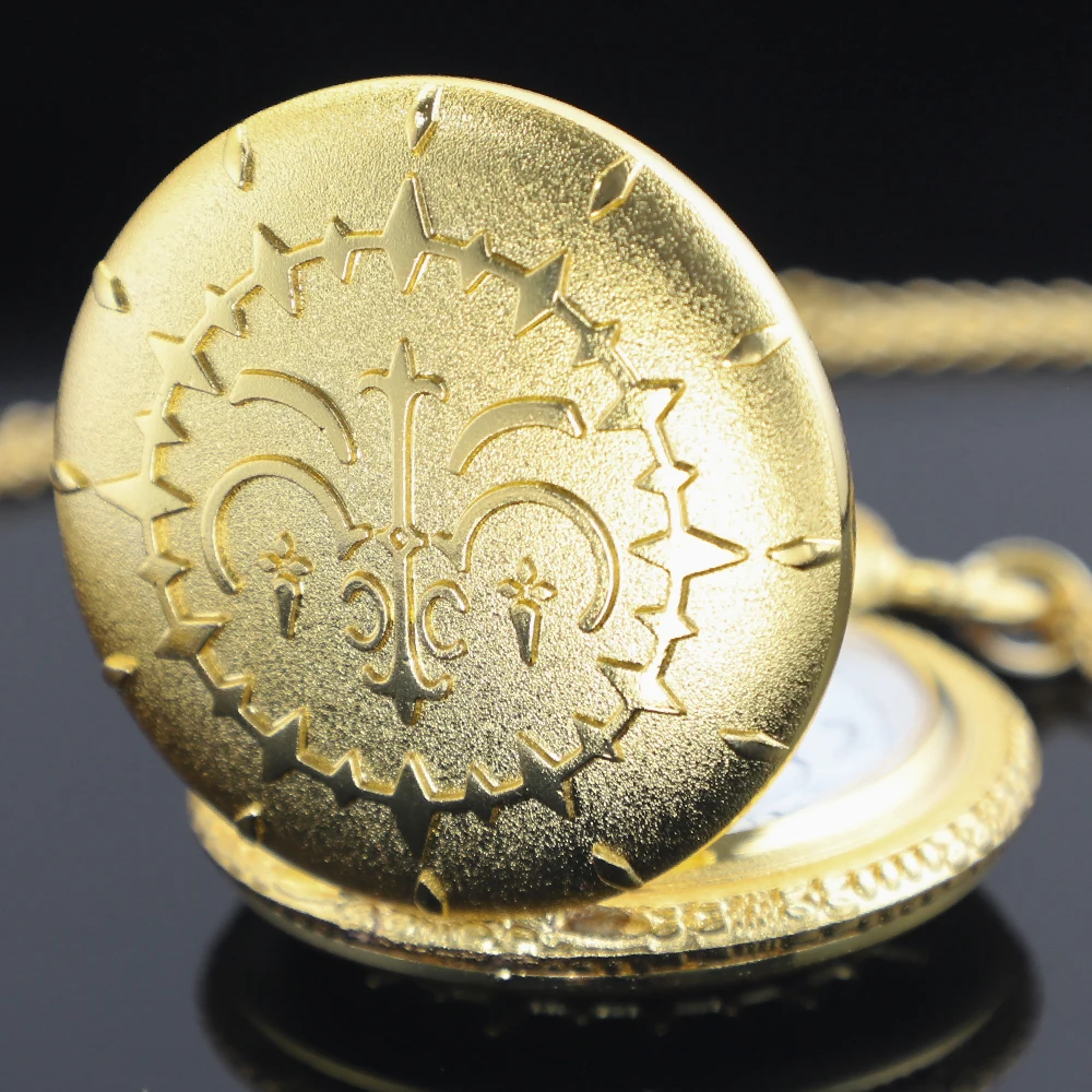 luxury golden Quartz Pocket Watch Pendant Necklace Fob Chain Watch Men Women Children Jewelry Accessories christmas Gifts