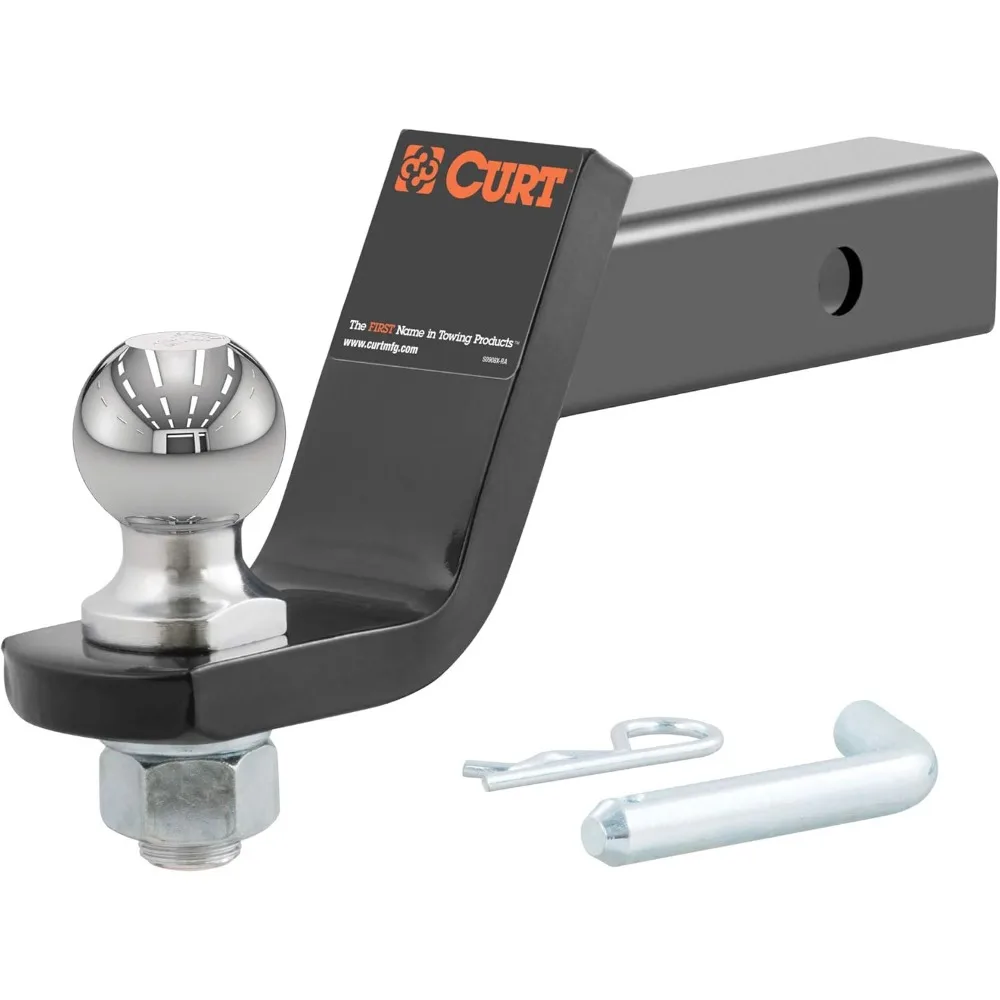 

45056 Trailer Hitch Mount with 2-Inch Ball & Pin, Fits 2-In Receiver, 7,500 lbs, 4-Inch Drop, Gloss Black Powder Coat