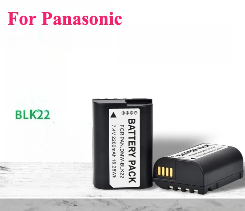 2200mAh battery suitable for Panasonic BLK22 camera DC-S5 S5K DSLR mirrorless GH6, gh5m, S5 lithium battery