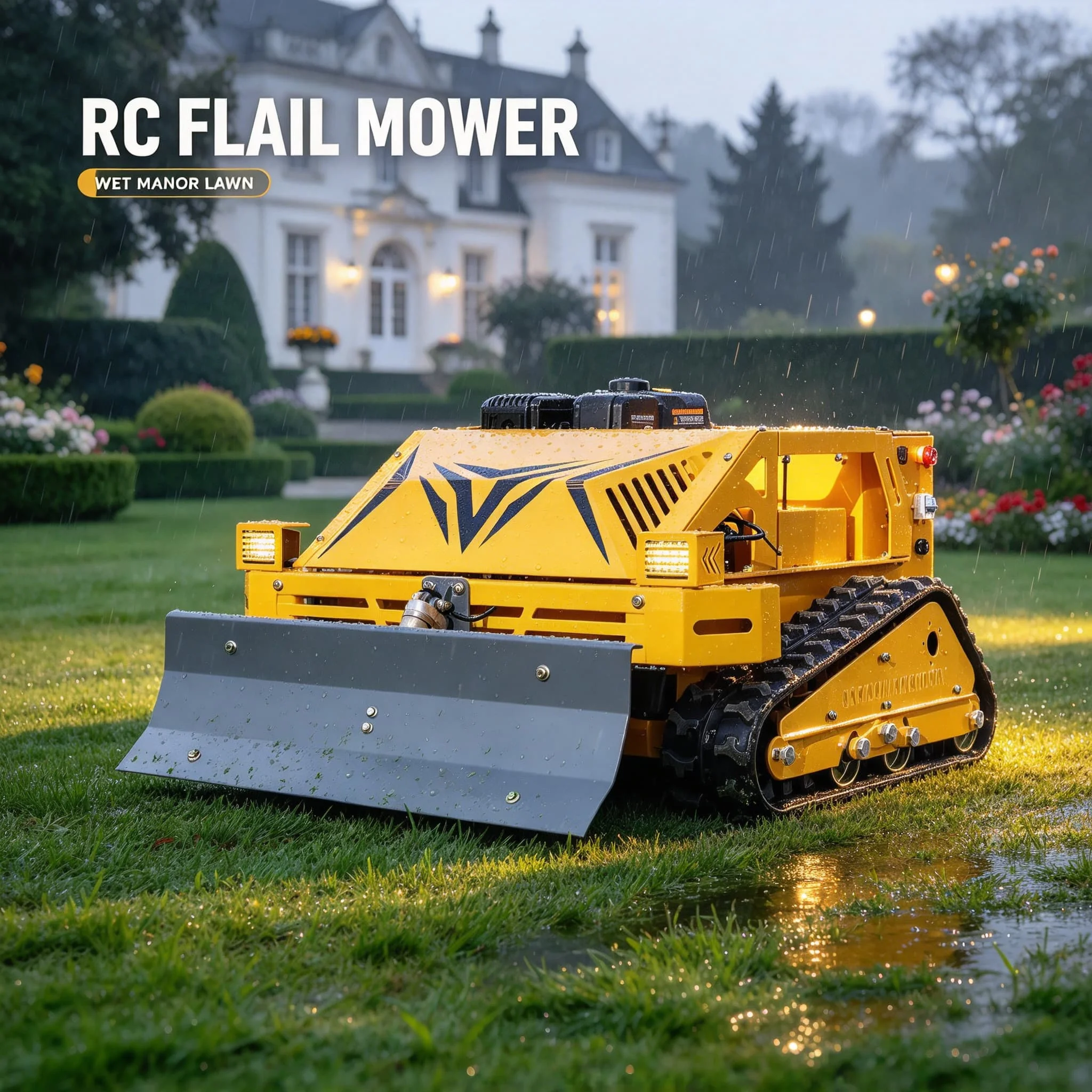 Customized self-propelled radio control lawn mower  remote control garden grass cutter machine high efficiency professional
