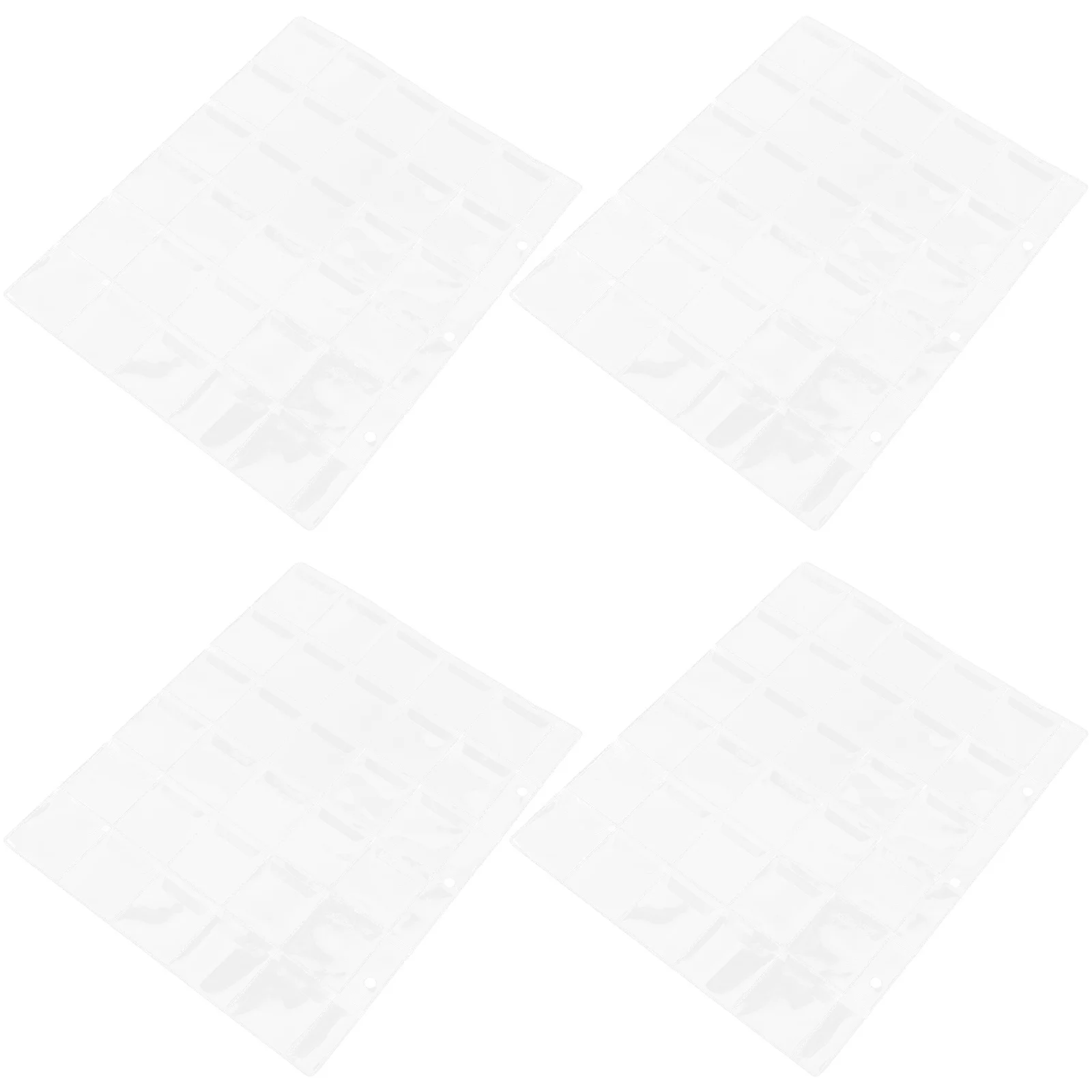 4 قطعة صفحات عملة الموثق لجميع العملات المعدنية البلاستيك الشفاف حامي الأكمام تخزين ل عملة ألبوم ختم ميدالية حامل مُنظِم #2