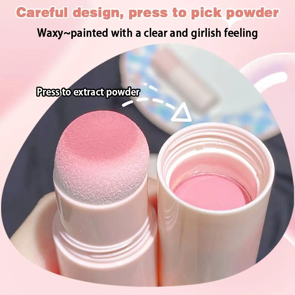 Bâton de fard à joues doux pour le visage, poudre éclaircissante pour le contour, rose, ombre à joues, pêche coréenne, maquillage, cosmétiques multifonctions, J3J3