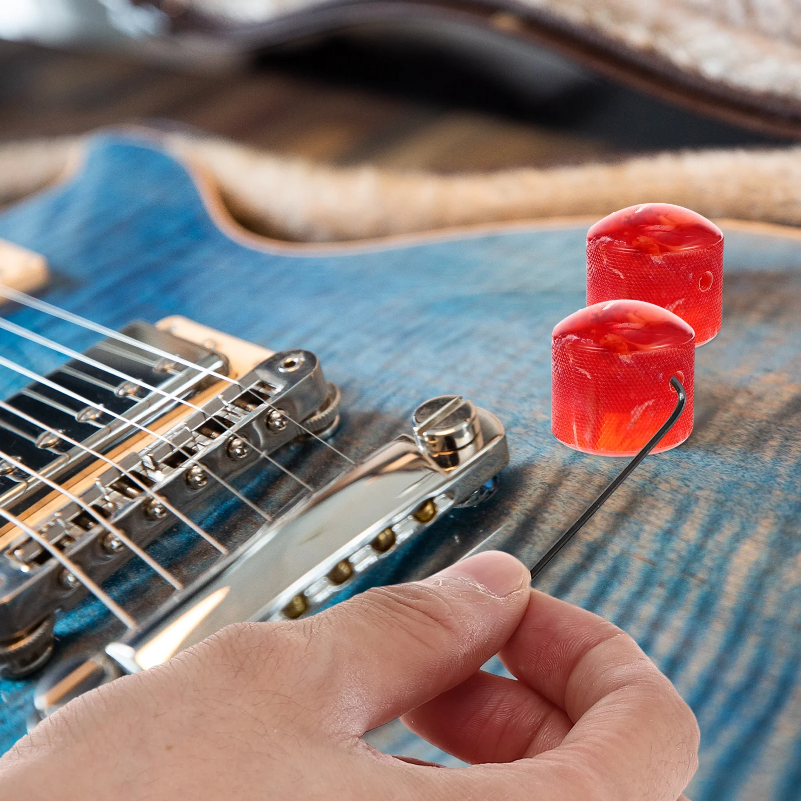 Perilla de guitarra eléctrica de cúpula, Control de potenciómetro de guitarra para llaves de bajo de Metal