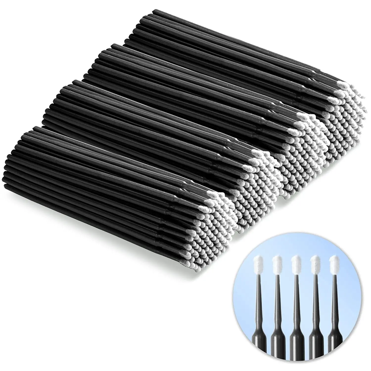 100pcs Disposable Microbrush Applicators Mascara Brush Applicator for Make up and Clean