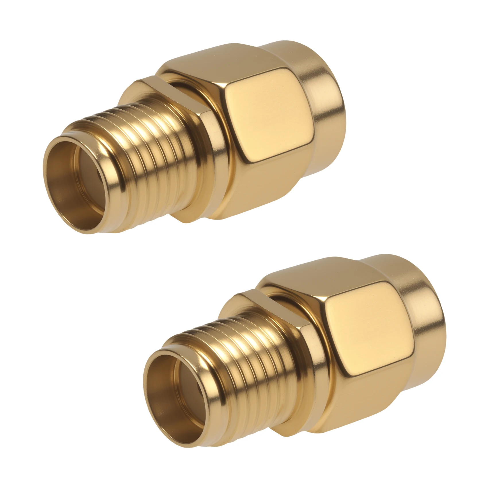 TCE 2PCS coaxial coax adapter SMA female to RP-SMA male