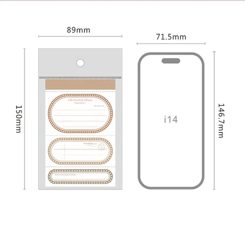 Stylish Border Memo, Notebooks, Handbook Material, Decoração Supplies, Paper Writing, Scrapbooking, 150x89mm, 50Pcs