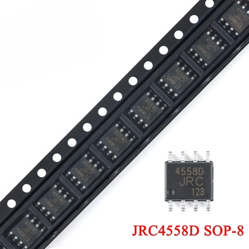 10pcs 4558D SOP8 JRC4558 SOP JRC4558D NJM4558 4558 jrc4558 SOP-8 SMD Dual Operational Amplifier Chip IC New Original