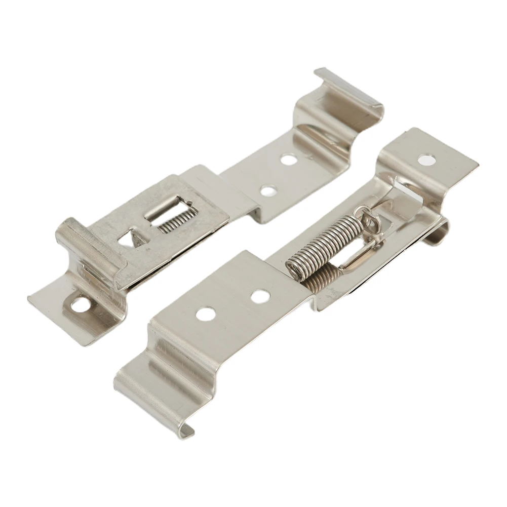 2pcs European Car Frame Number Plate Clips Spring Hold Trailer Number Plate Clips Spring Loaded Stainless Steel Bracket Retainer