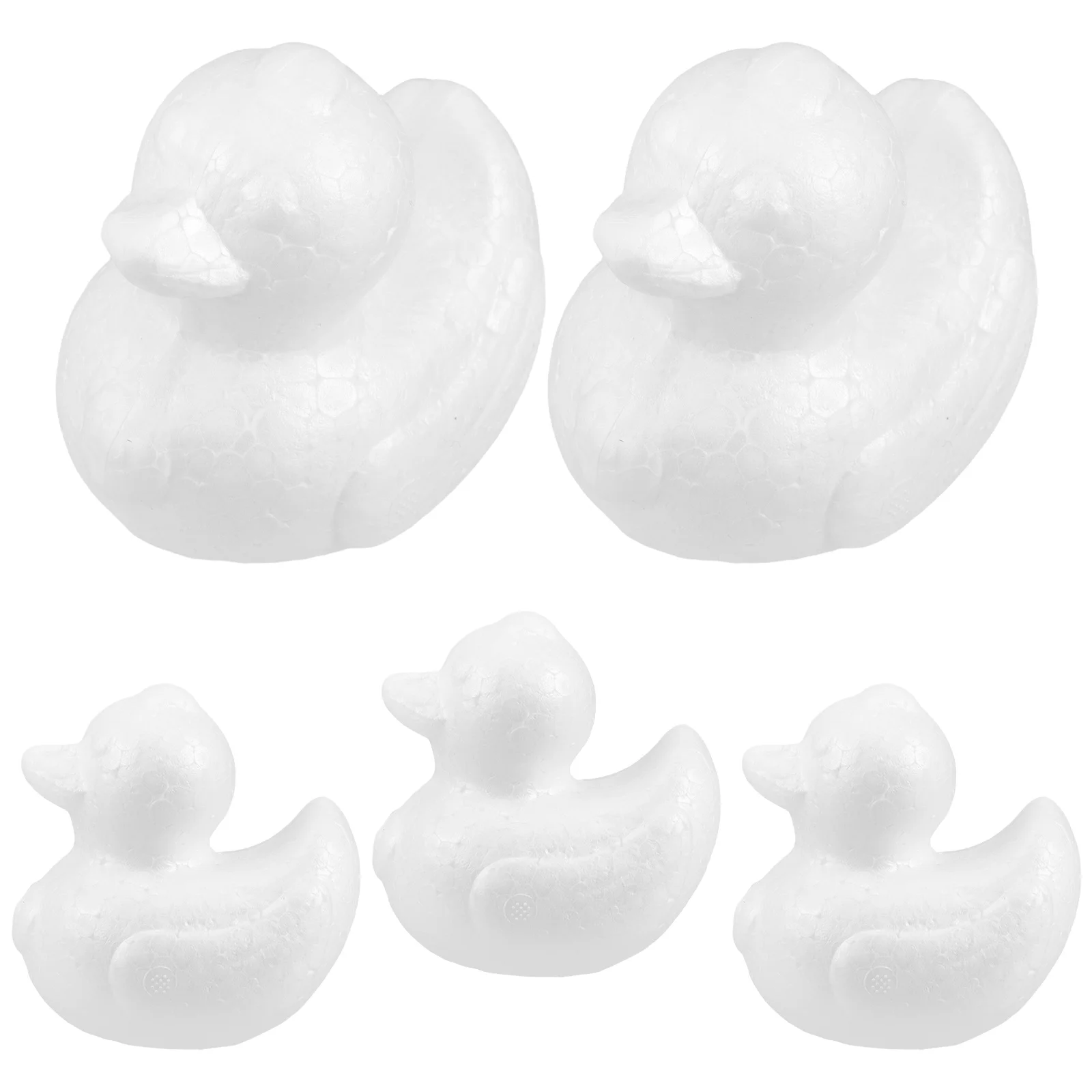 5 szt. Piankowe Kaczuszki 9,5 cm Białe Formy do Rękodzieła Zwierzęta Realistyczne na Baby Shower DIY Upominki na Przyjęcia Wielkanocne Dekoracje do Kąpieli Rękodzieło