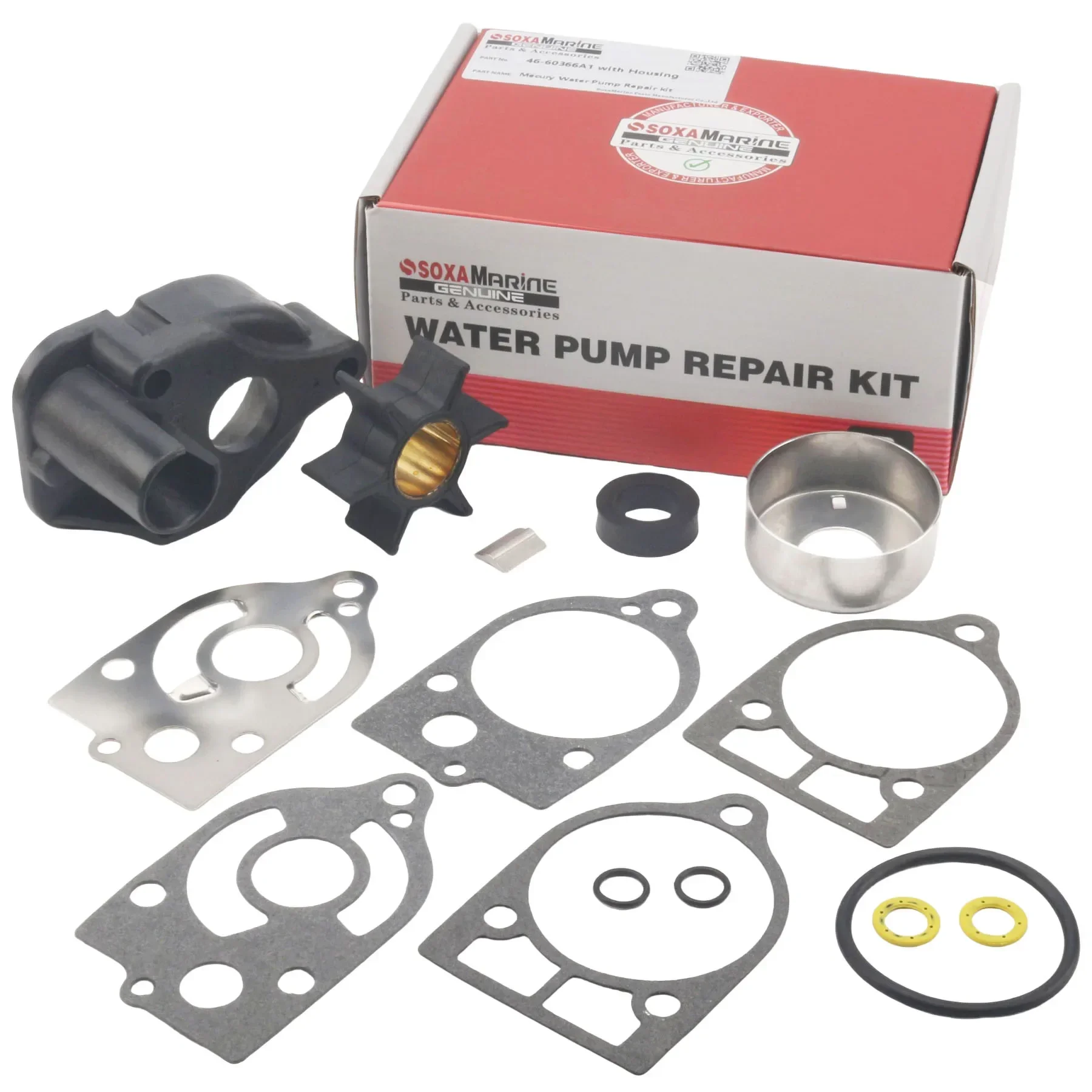 

46-60366Q1 Water Pump Rebuild Service Kit for Mercury Mariner 30 35 40 45 50 60 70 HP Outboard Boat Motor 60366T1
