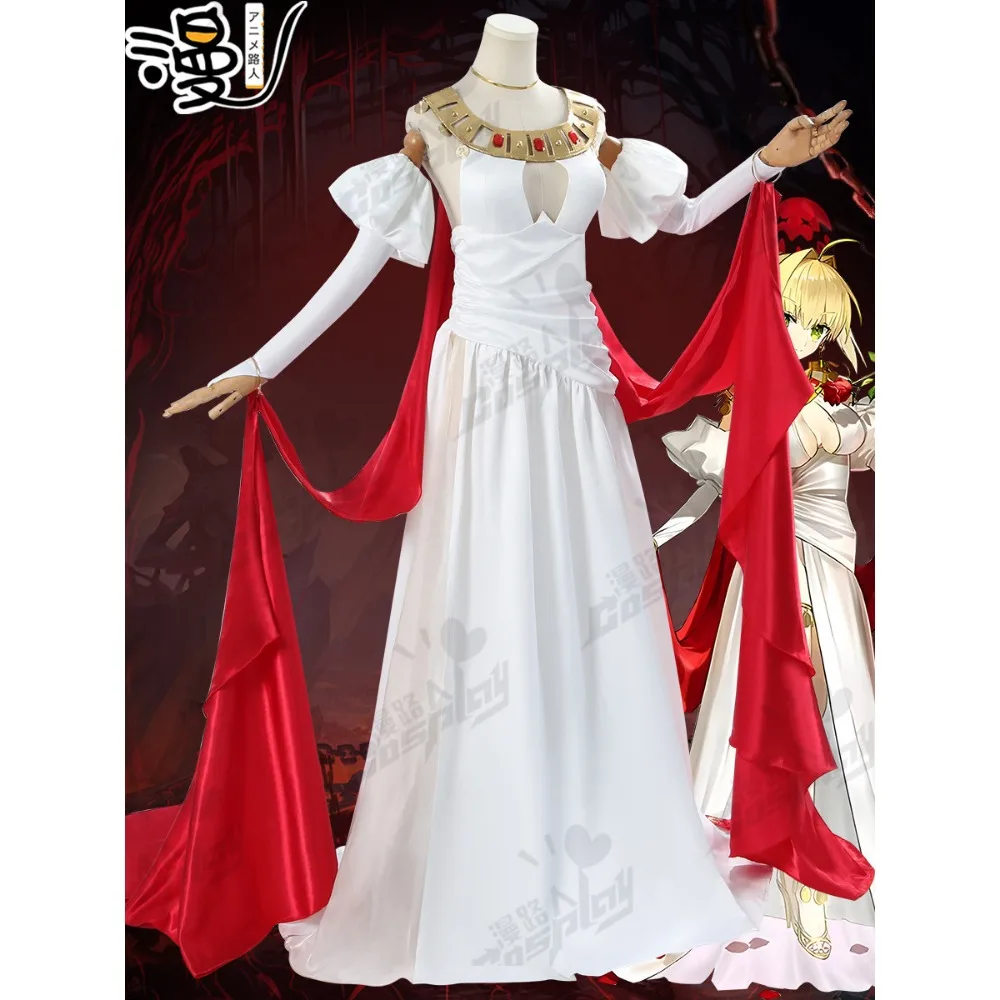 Nero Formal Dress Cosplay Outfit Evening Gown for Halloween Carnival Party
