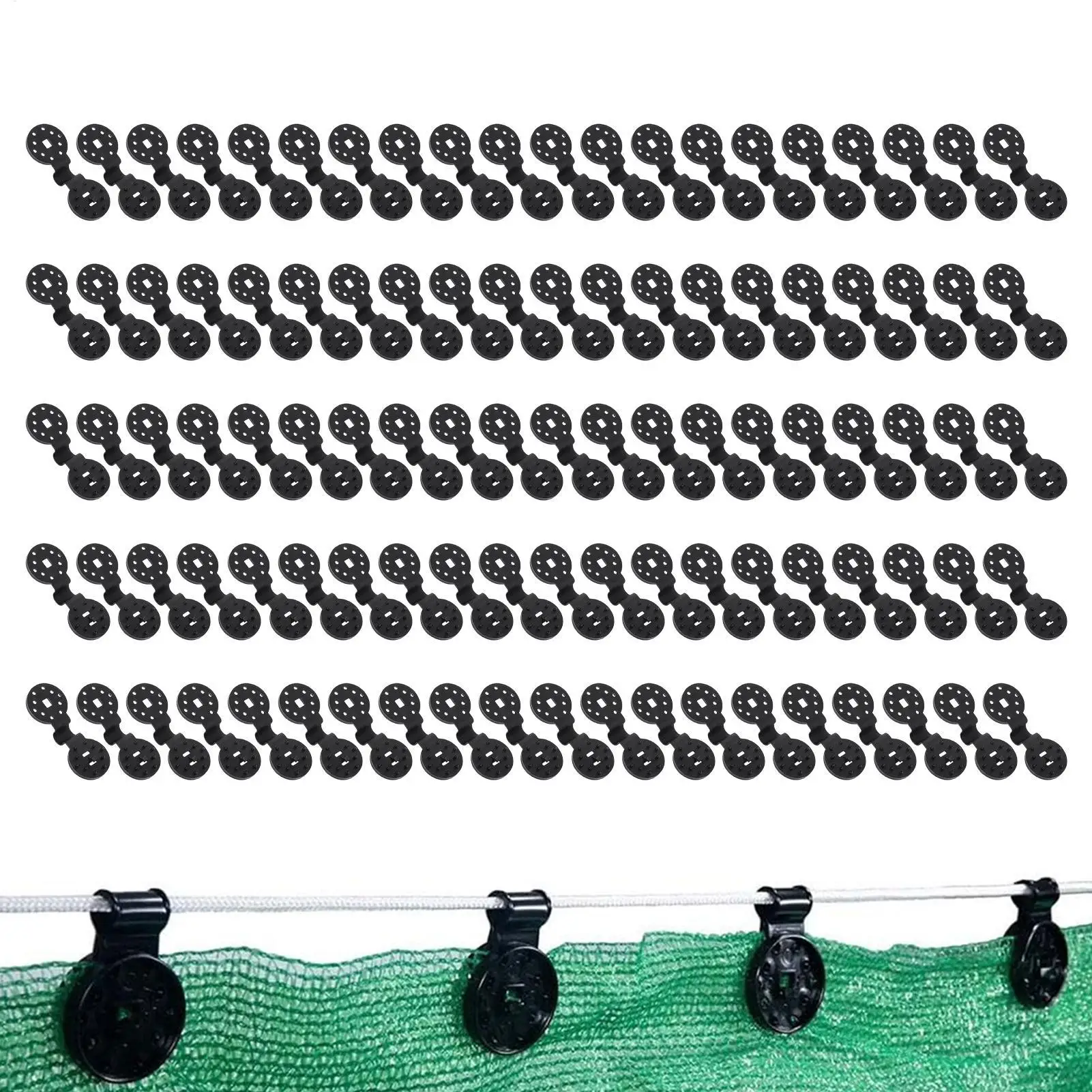 Outdoor Shade Cloth Net Clip Awning Plastic Clips 100 Pcs Greenhouse Fix Clamp Tarp Clips Fence Fabric Clips Shelter Hooks