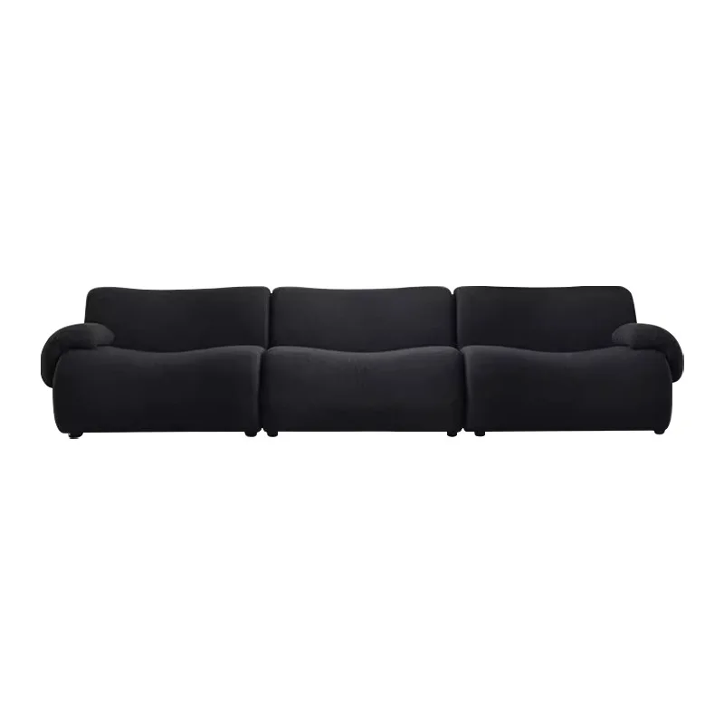 Fabric sofa, full sponge compression sofa, retro style module combination sofa