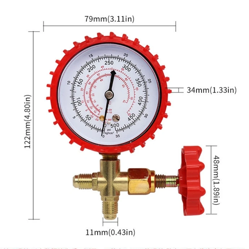 Klimatyzacje Czynniki chłodnicze Manometr Aluminiowy miernik ciśnienia dla techników i konserwacji dla R22/R134/R404 Drosphip