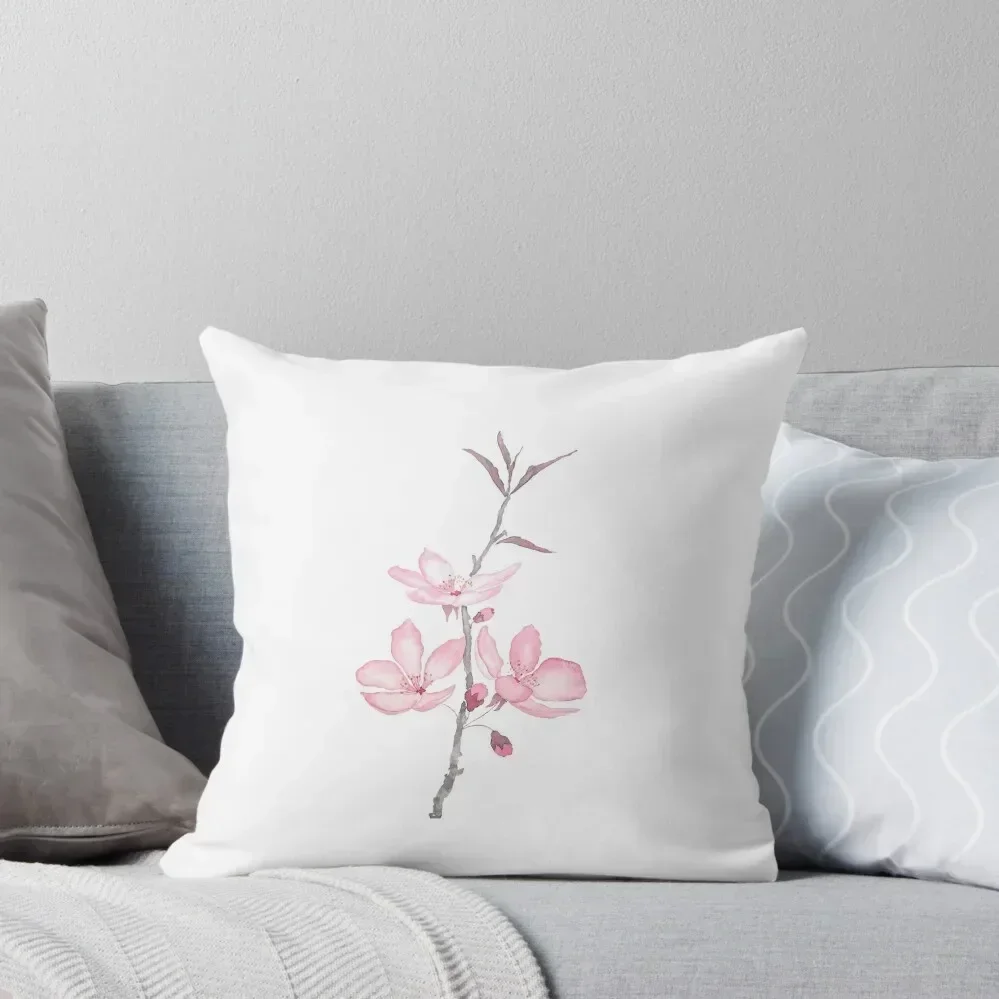 pink cherry blossom macro 2018 Throw Pillow Pillows Aesthetic Pillow Case Christmas pillow