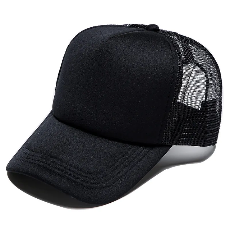 Blank Advertising Cap Travel Hat Parent Child Peaked Cap Casual Solid Color Mesh Baseball Cap Adjustable Snap Hat