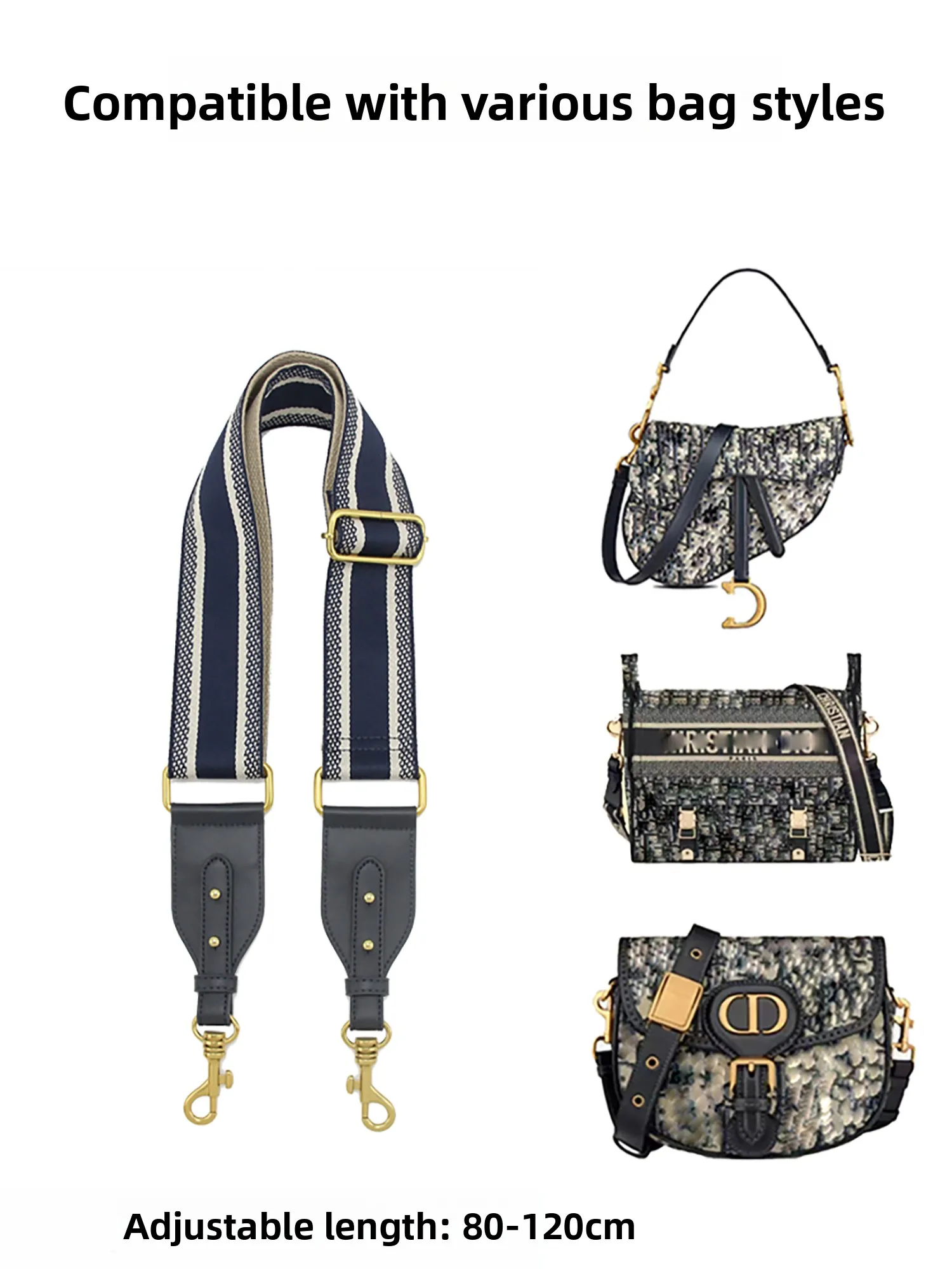 Adjustable Crossbody Canvas Strap Replacement for Bobby Saddle Bag Single Purchase of Wide Strap Bag Accessories