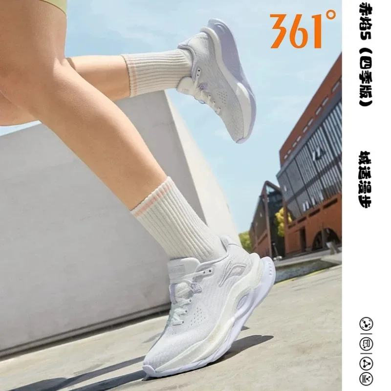 361 degree red flame 5.0 summer mesh breathable sports shoes, shockproof and wear-resistant professional women's running shoes