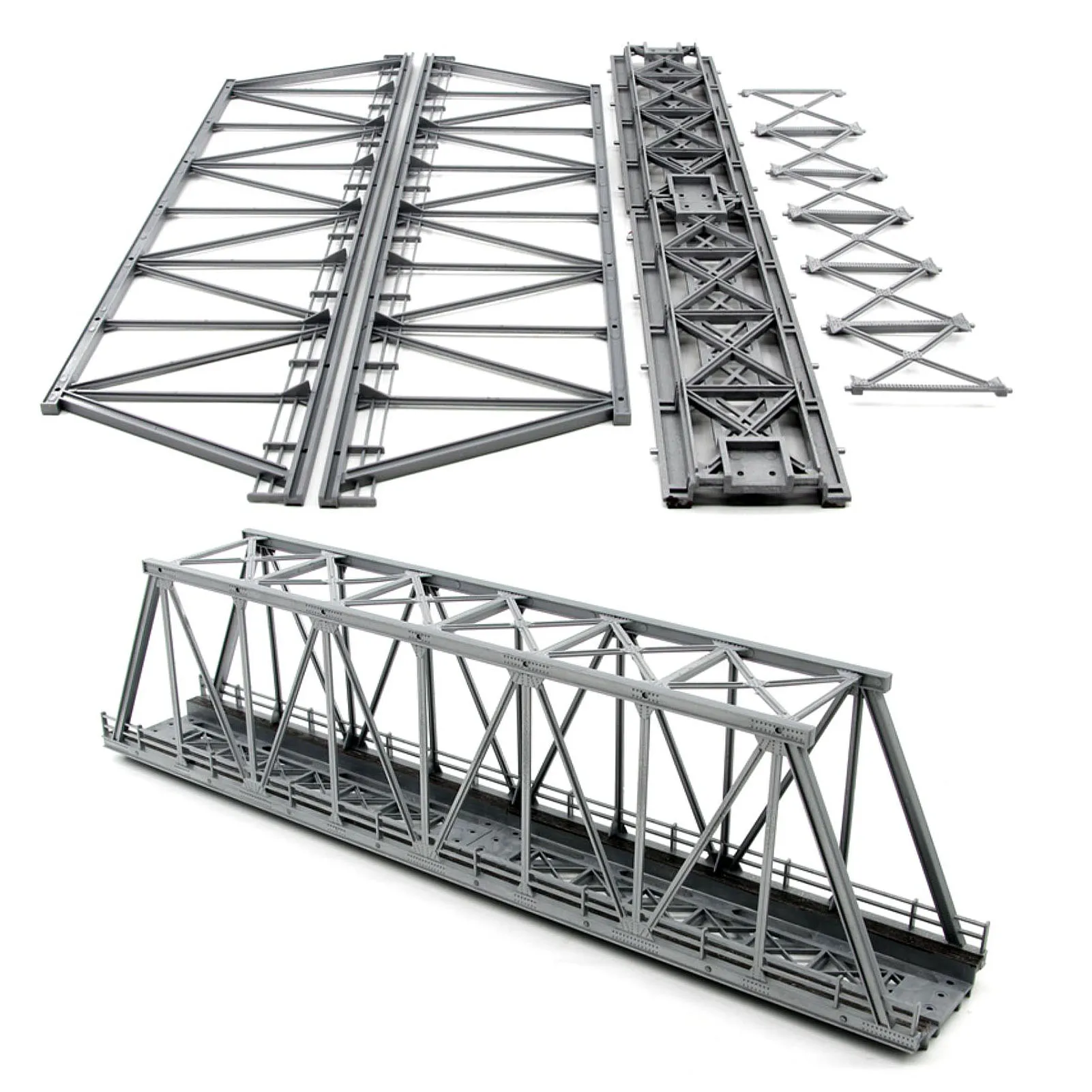 Evemodel HO Scale 1:87 Model Truss Bridge Kit for Model Track Model Trains QL009