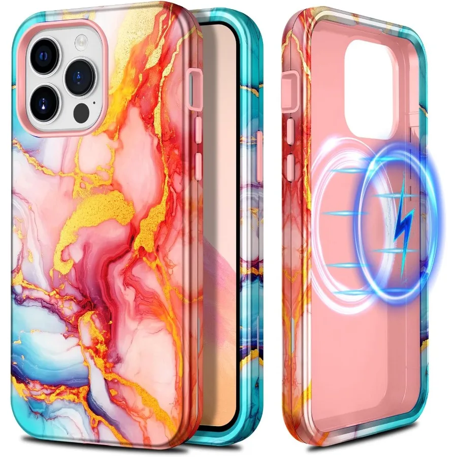 

For iPhone 13 Pro Max Case Compatible with MagSafe Military Grade Drop Test Full Body Protection Slim Shockproof Rugged