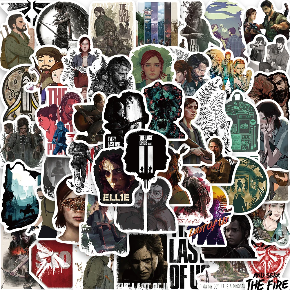 50PCS Sticker The Last Of Us For Fridge Paper Luggage Laptop Waterproof Skateboard Decals for Fridge Teens Gift Stickers