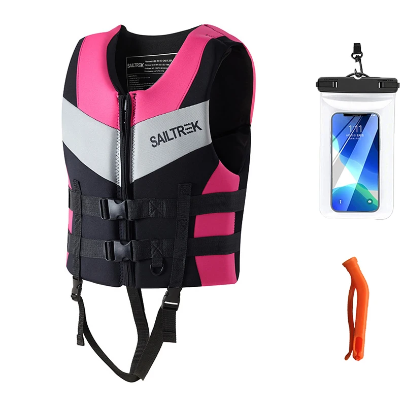 Colete salva-vidas de neoprene para adultos, colete surf, caiaque, wakeboard, lanchas, jangada, barco, jet ski, esportes aquáticos, natação à deriva