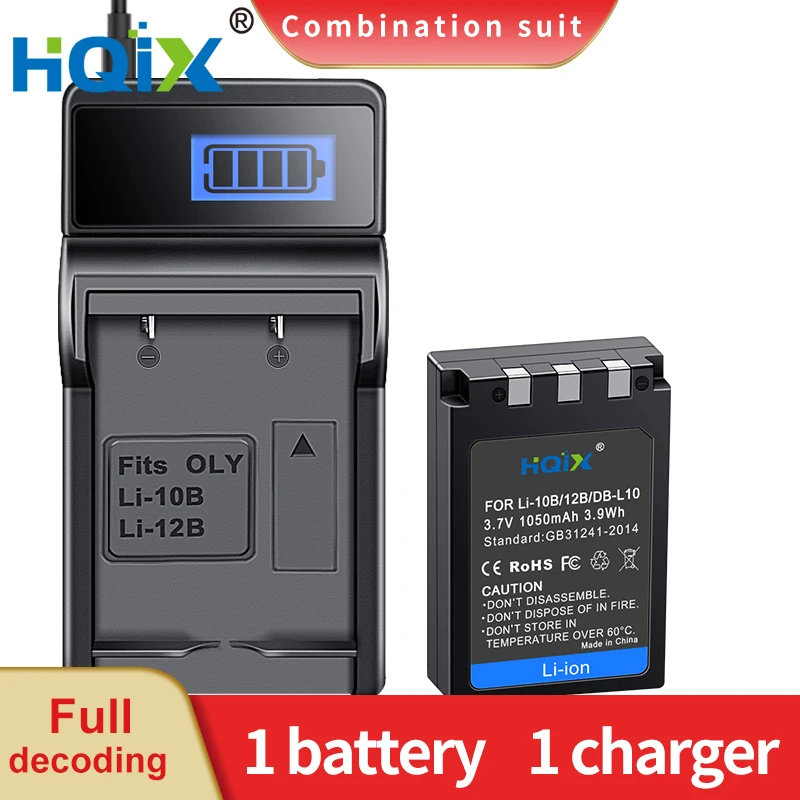 

HQIX for OLYMPUS U300 U410 U-1000 U DIGITAL 400 500 600 800 IR-500 C-765 C-770 C-760 Camera LI-10B Charger Battery
