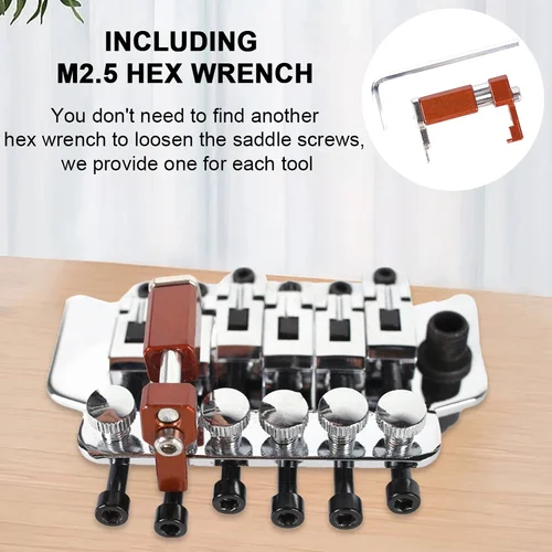 Imagen 2 del producto Ajustador de entonación, herramienta de entonación de puente de guitarra de alta calidad para sistemas de puente Floyd Rose Tremolo