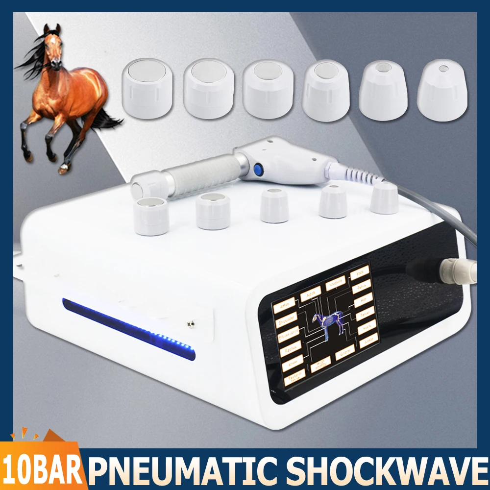

10 бар пневматический аппарат для ударно-волновой терапии для лошадей, животных, облегчение боли лодыжки, массаж, релаксация, горячая распродажа, профессиональный массажер
