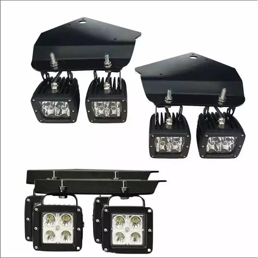 

4 6000K LED Working Lights Replacement with 2 Custom Light Mount Brackets For Ford F-150 2015 2016 2017