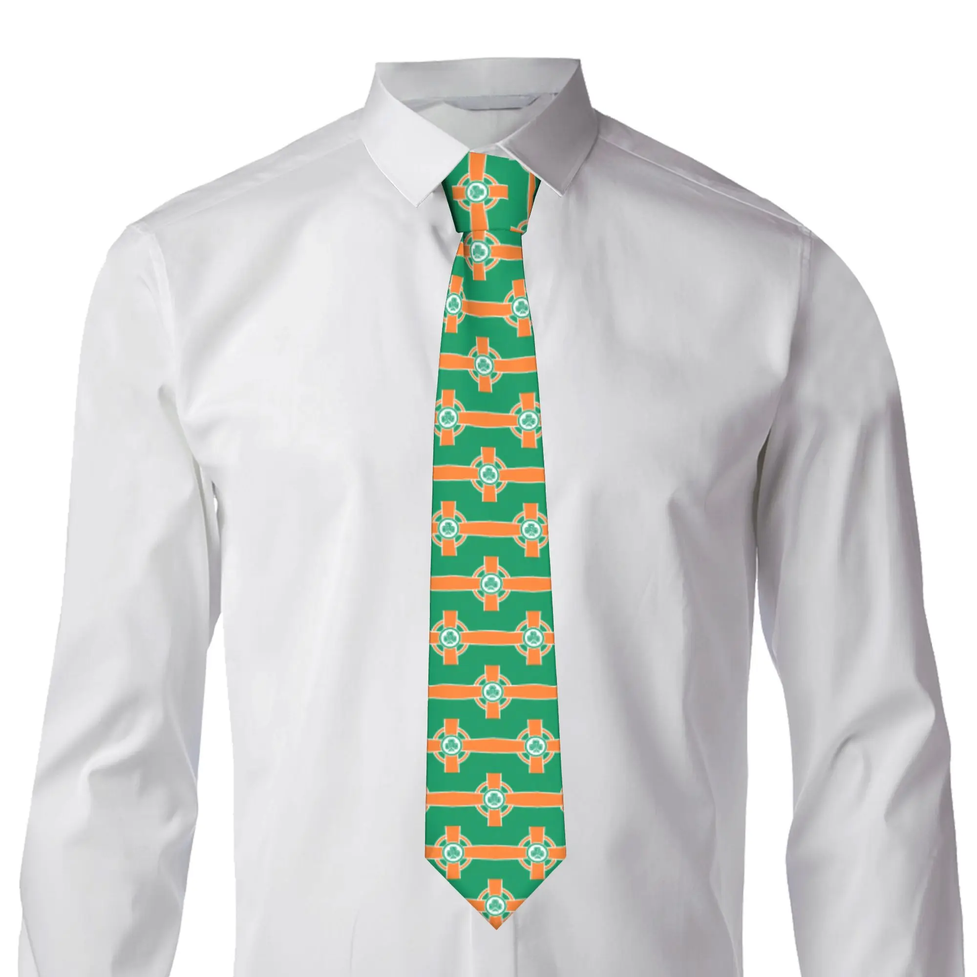 Ireland Flag Ties Men's Classic Silk Irish Republicans Neckties for Business
