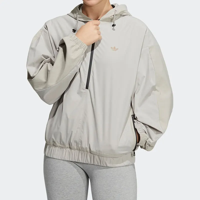 

Adidas genuine clover spring women's half zipper woven jacket HE6596