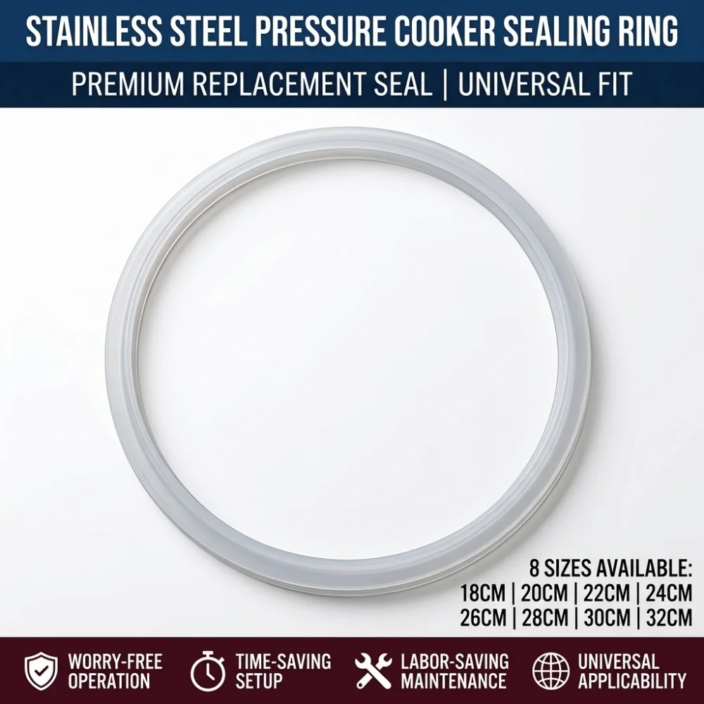 Silicone Pressure Cooker Sealing Ring 2-8L Leakproof Silicone Rubber Gasket Heat Resistant 18-32cm Replacement Part Cooker Parts
