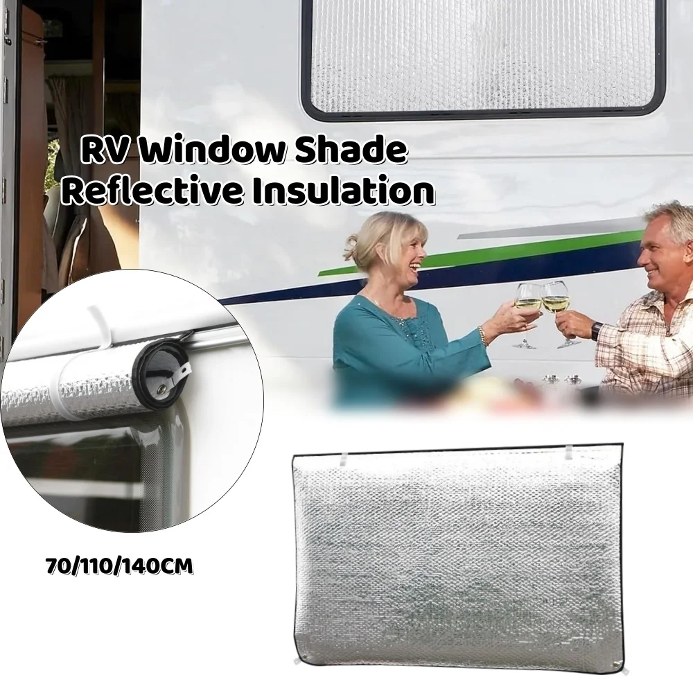 

RV Blackout Sunshade Window Curtain Film Heat Control Anti-UV Privacy Window Thermal Insulation Curtain For Campervan Caravan