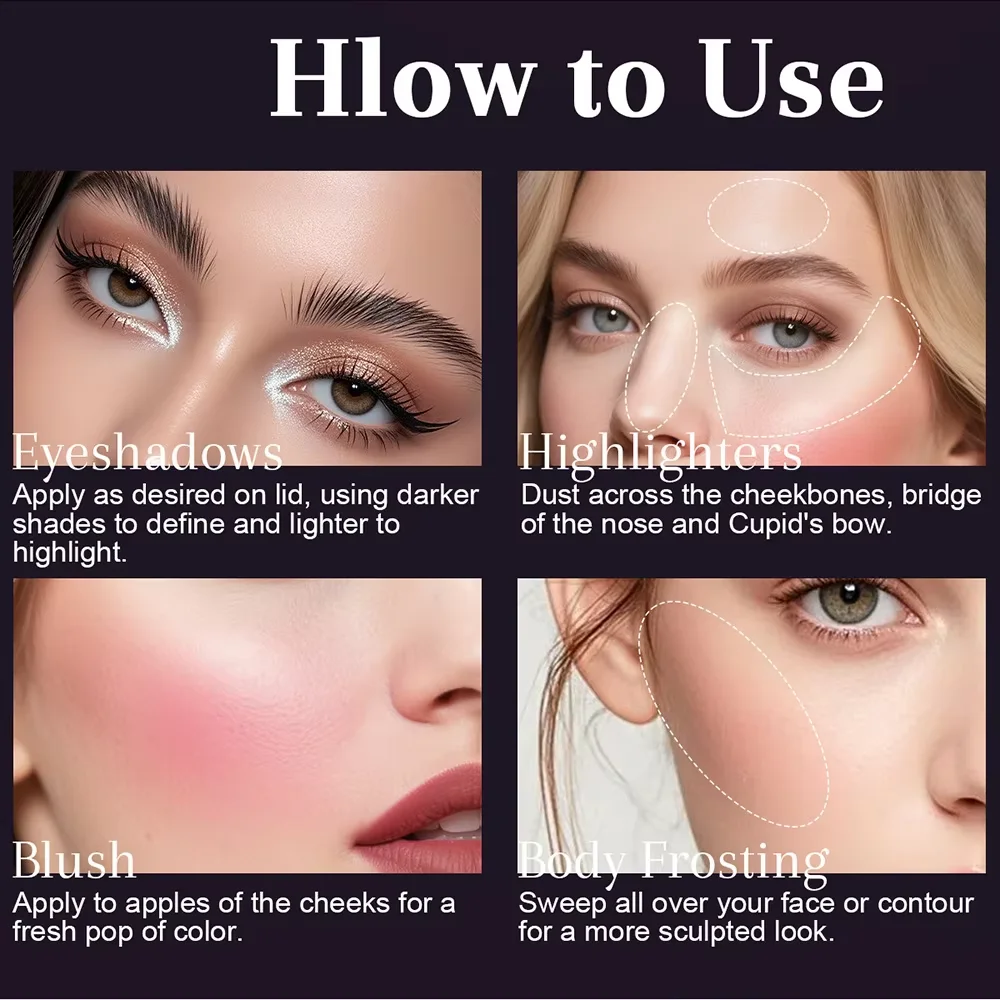 All-in-One-Make-up-Palette mit Lidschatten, Konturen, Rouge, Textmarker und Aufhellung des Augenlides in einem, Make-up-Geschenkset für Frauen