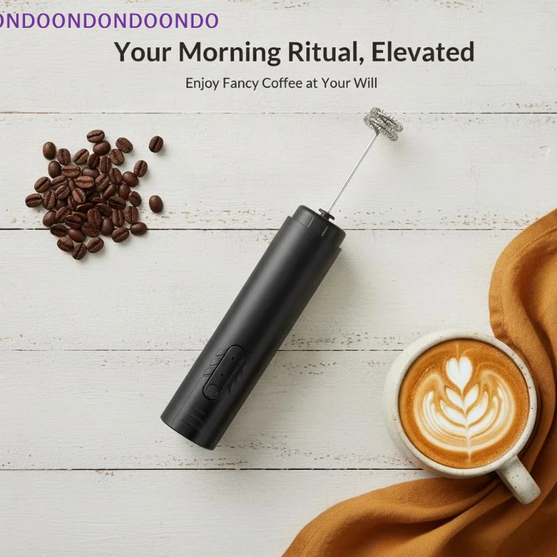 Wireless Electric Milk Frother Food Grade Material Dustproof Cover Fast Foaming for Coffee Hot Milk Drinks Preparation