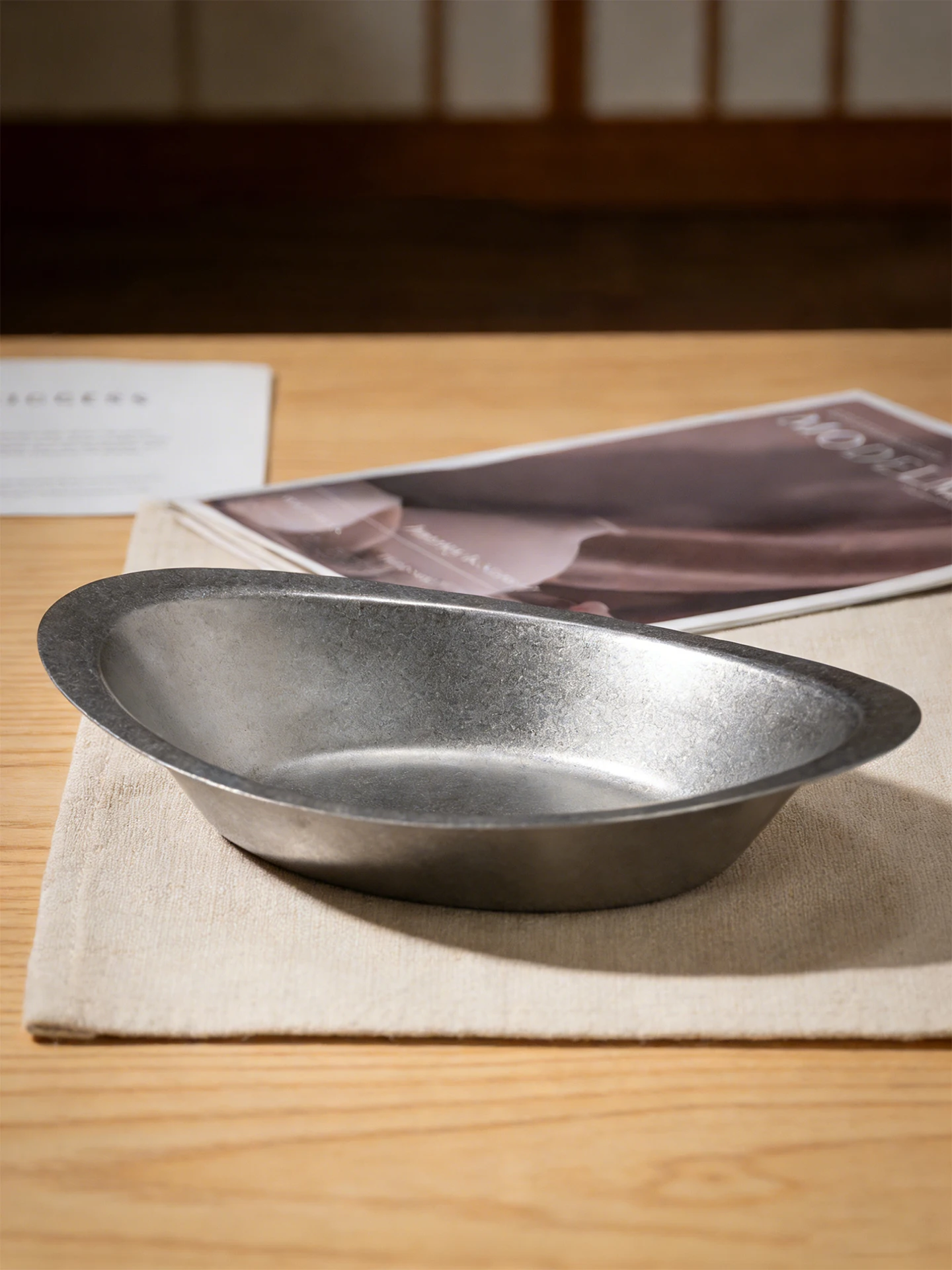 Retro 304 Stainless Steel Creative Dining Utensils Fruit Salad Plate Weathered Dish Curry  Commercial Use Dish