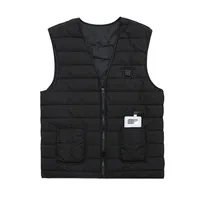 Washable Heated Vest 5 Heating Zones USB Cold-Proof Waistcoat Infrared Electric Heating Vest Heated Clothing Winter Body Warmer