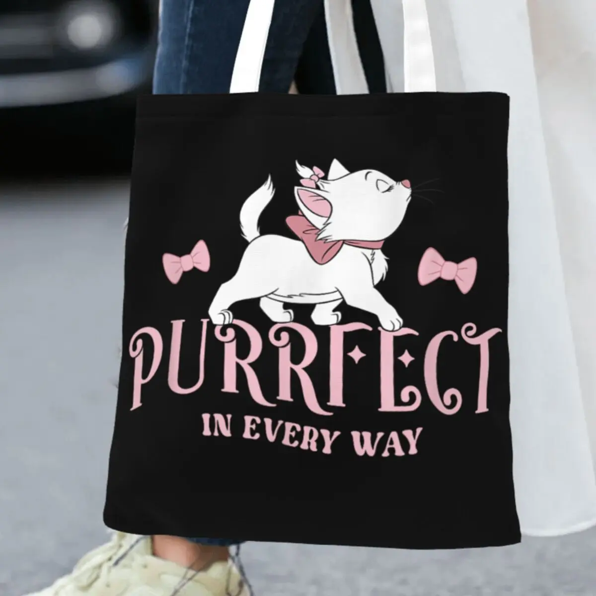 

The Aristocats Elegant Marie Purrfect In Every Way Shopper Bag Handbags Female Graphic Tote Bag Elegant Cloth Shoulder Bag
