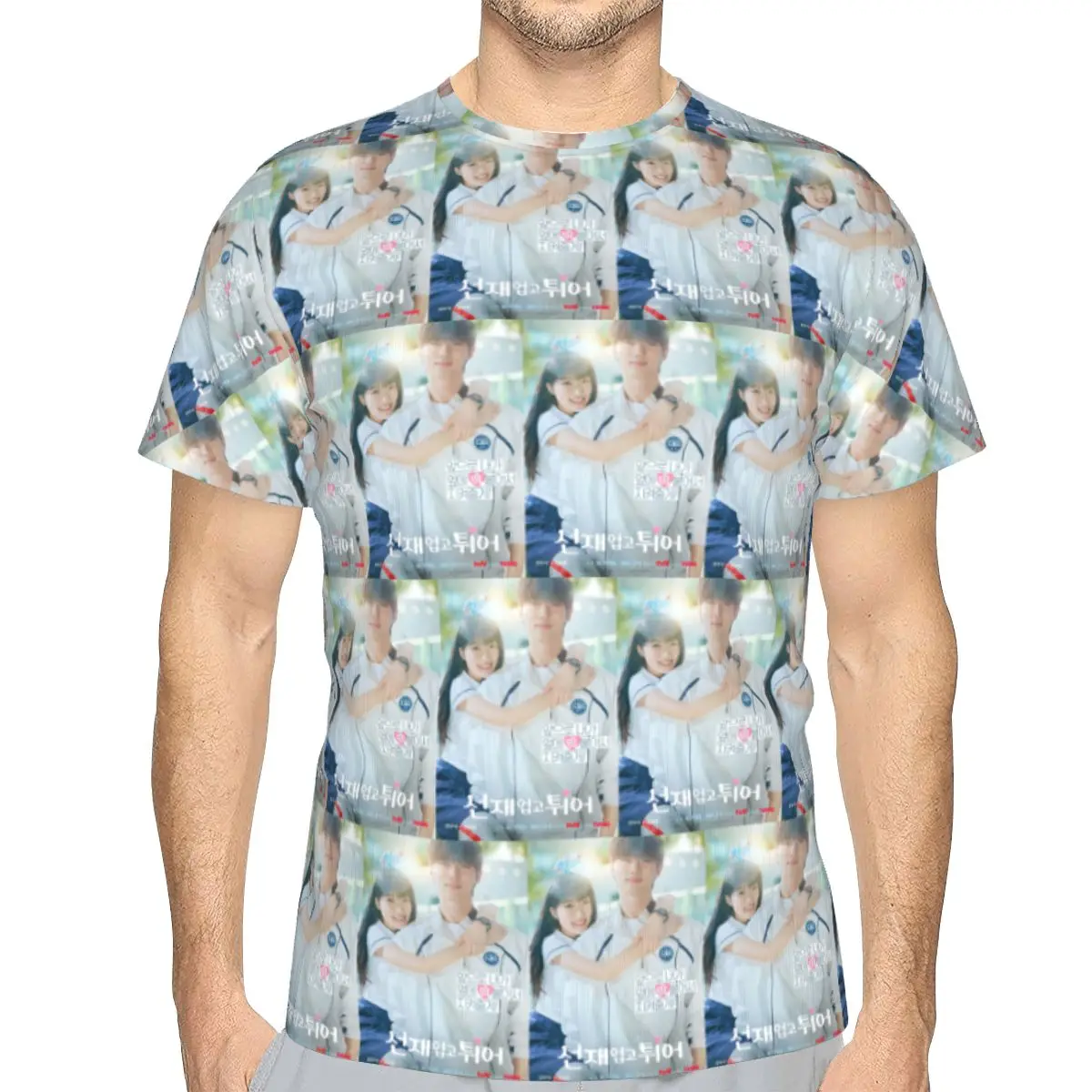 Lovely Runner Kdrama Poster 100% Cotton T-Shirt Men'sFunny T Shirts Men Crew Neck Short Sleeve