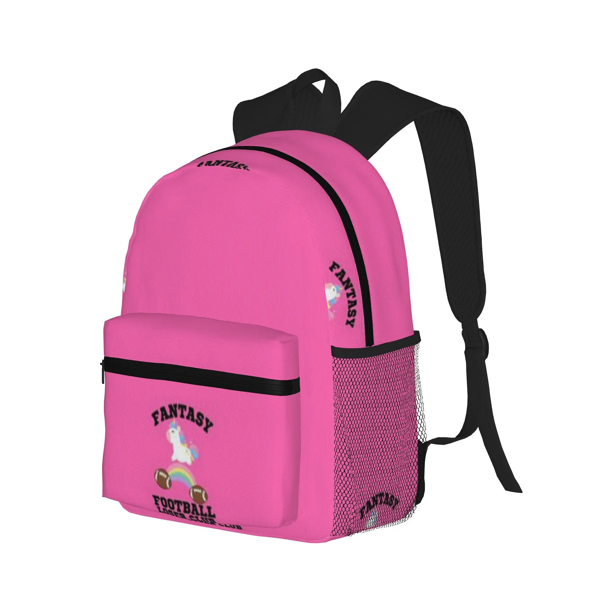 Fantasy Football Loser Club Unicorn (Pink)- Fantasy Football League (FFL)  Casual Backpack for Students and Adults Bags