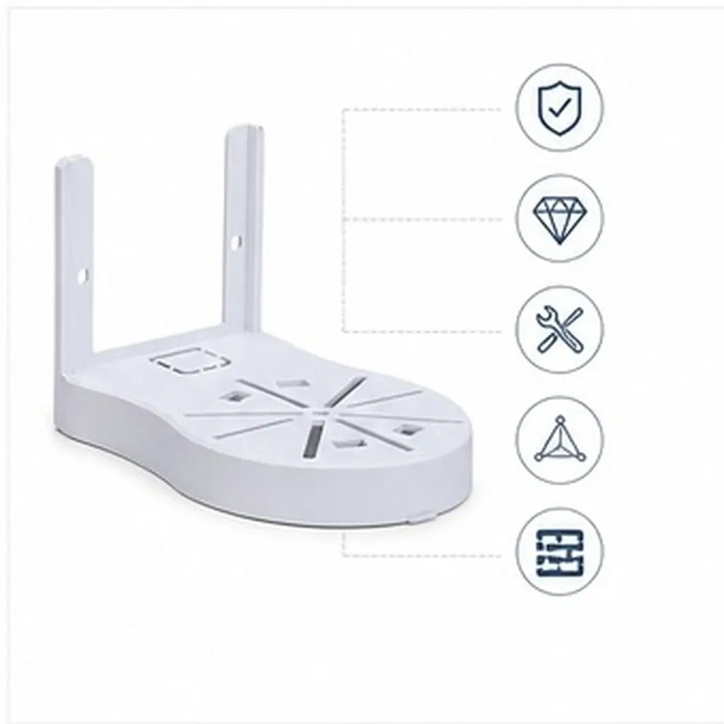 1Set Bracket Wall Mount Durable Plastic Holder Strong Stable Security Camera Stand Wall Mount Bracket