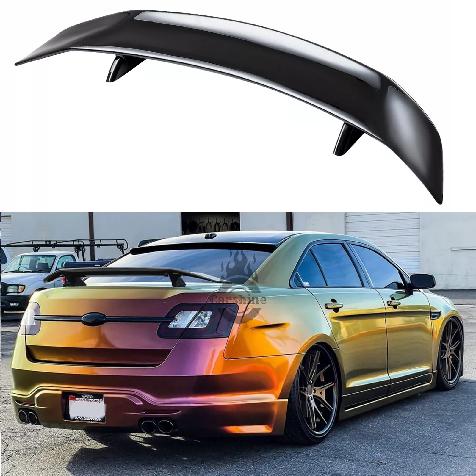 

Глянцевый черный спойлер-антикрыло на крышку багажника 46 дюймов для Ford Taurus 2013-2019